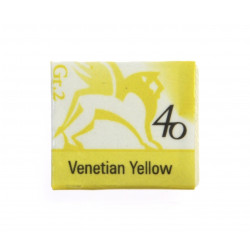 Watercolors in half pans - Renesans - 40, venetian yellow, 1,5 ml