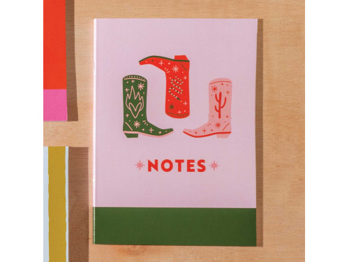 Notebook Cowboy Boots A5 - Good Tuesday - ruled, softcover, 100 g, 60 pages