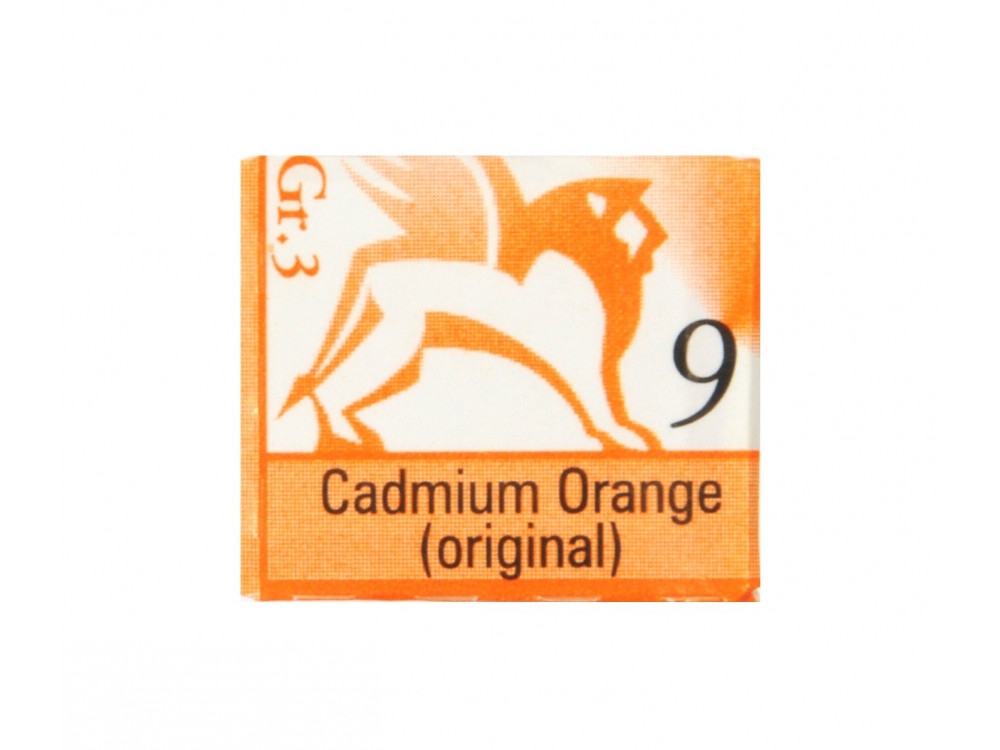 Akwarele w półkostkach - Renesans - 9, cadmium orange, 1,5 ml
