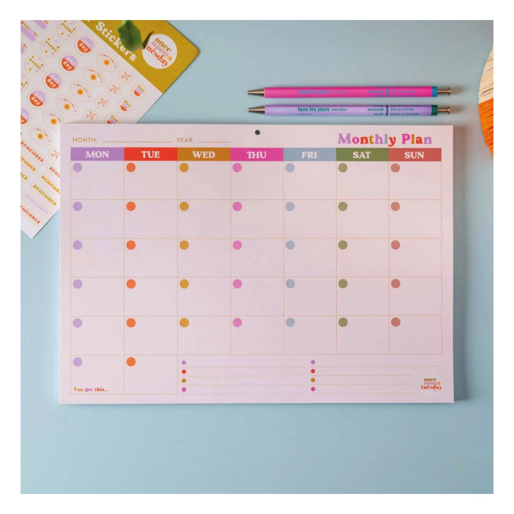 Monthly planner, desk calendar You Got This A4 - Good Tuesday
