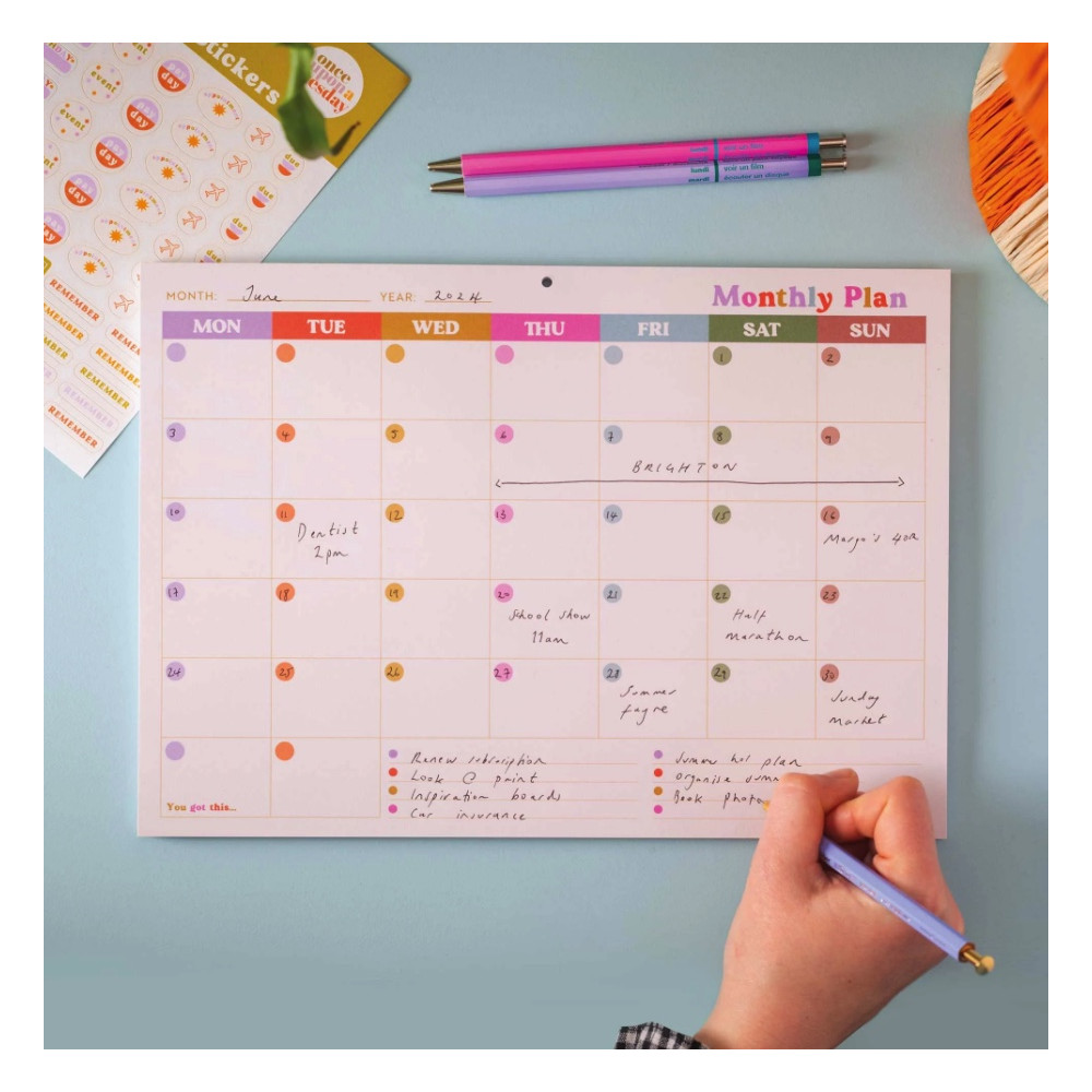Monthly planner, desk calendar You Got This A4 - Good Tuesday