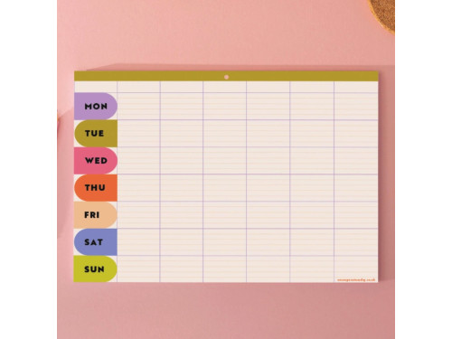Weekly planner, desk calendar Bright Arches A4 - Good Tuesday