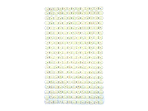 Self-adhesive pearls - DpCraft - Opalescent White, 6 mm, 260 pcs.