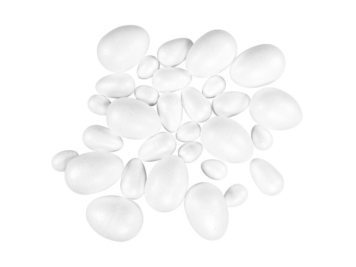 Styrofoam eggs - white, 32 pcs.
