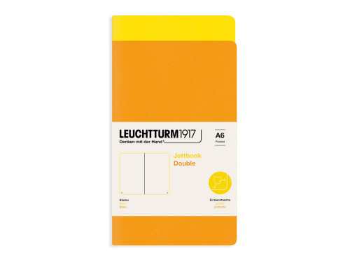 Plain Notebook Jottbook Double A6 - Leuchtturm1917 - Lemon & Rising Sun, 2 pcs.