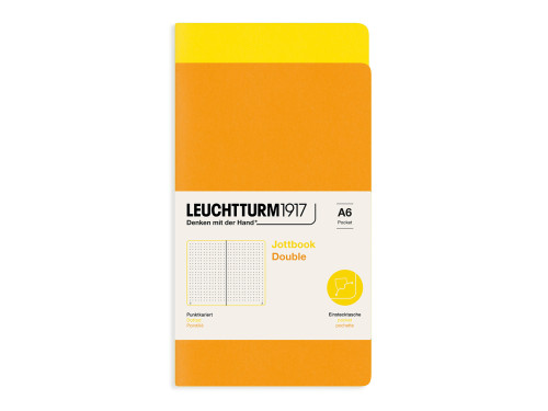 Notatnik Jottbook Double w kropki A6 - Leuchtturm1917 - Lemon & Rising Sun, 2 szt.