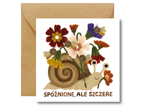 Kartka okolicznościowa - Hi Little - Spóźnione, ale szczere, 14,5 x 14,5 cm