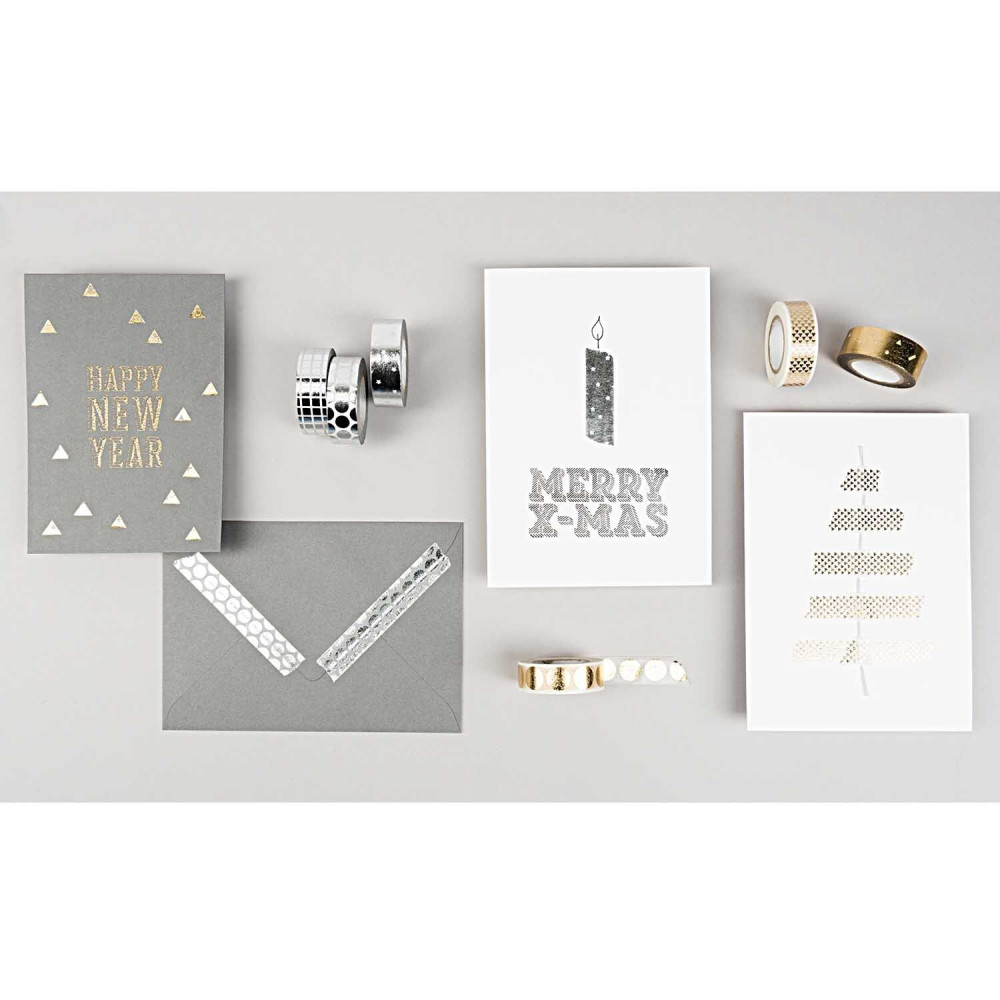 Zestaw kopert i kart - Paper Poetry - White & Grey, B6, 18 szt.