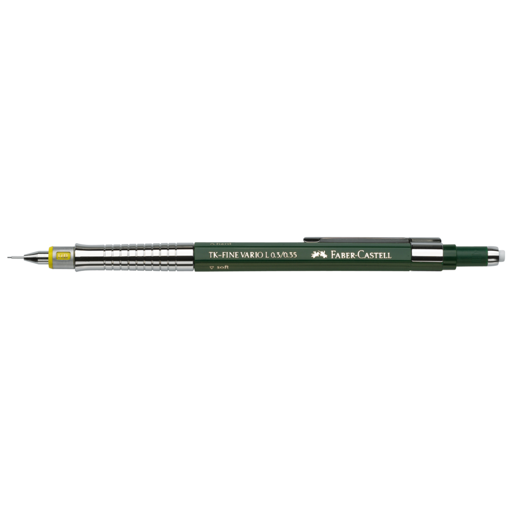 Mechanical pencil TK-Fine Vario L - Faber-Castell - Green, 0,35 mm, HB