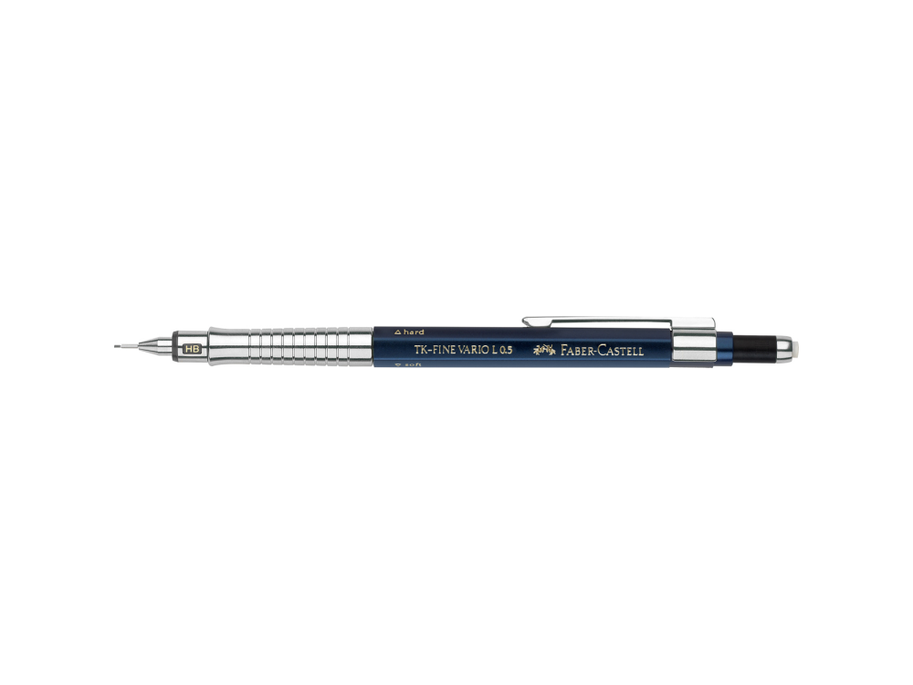Mechanical pencil TK-Fine Vario L - Faber-Castell - Indygo, 0,5 mm, HB