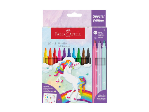 Zestaw flamastrów Jednorożec - Faber-Castell - 13 kolorów