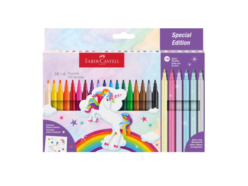 Zestaw flamastrów Jednorożec - Faber-Castell - 24 kolory
