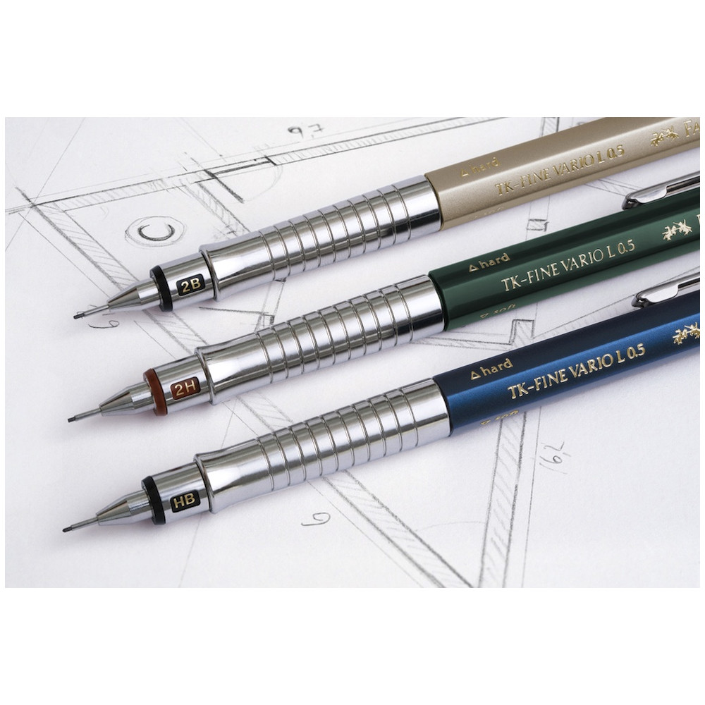 Mechanical pencil TK-Fine Vario L - Faber-Castell - Green, 0,7 mm, HB