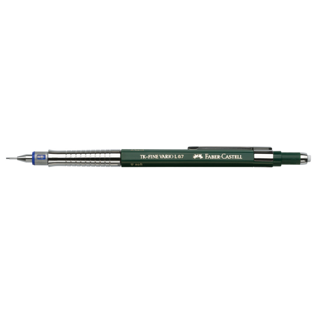 Mechanical pencil TK-Fine Vario L - Faber-Castell - Green, 0,7 mm, HB