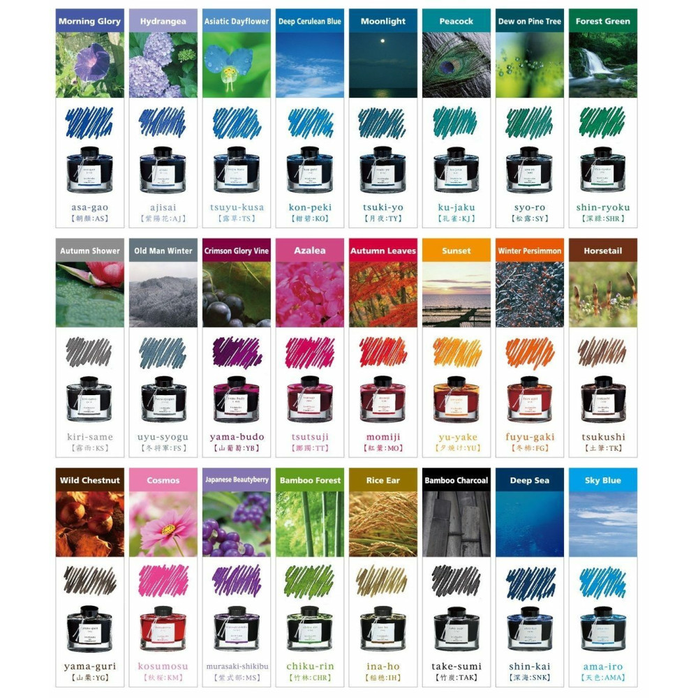 Iroshizuku calligraphy ink - Pilot - Rikka (Snow Crystal), 50 ml