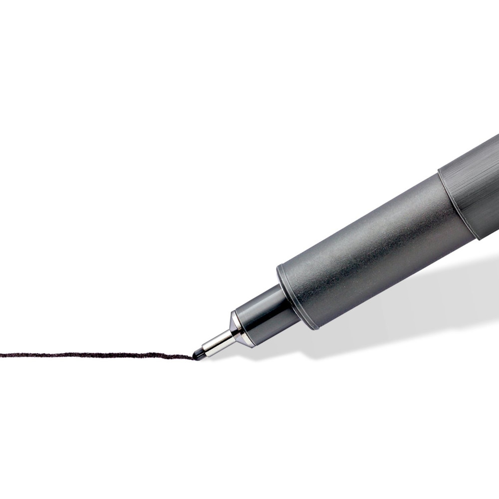 Zestaw cienkopisów Pigment Liner 308 z akcesoriami - Staedtler - czarne, 6 szt.