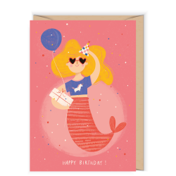Greeting card 12 x 17 cm - Cudowianki - Happy Birthday Mermaid!