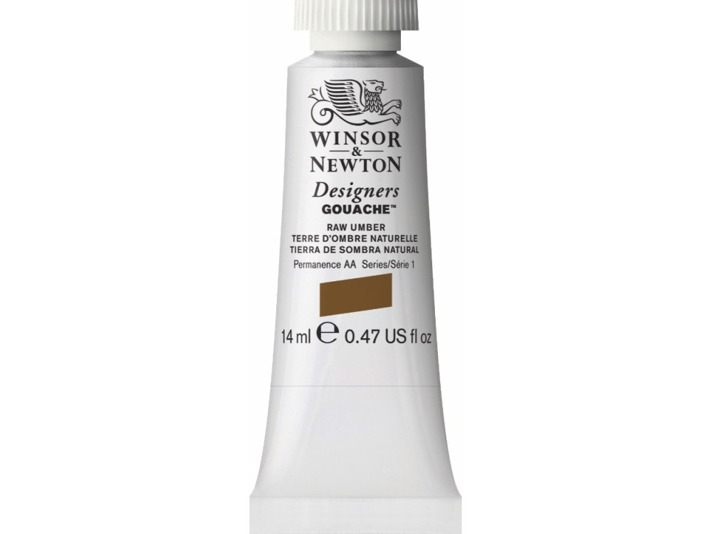 Gouache paint in tube - Winsor & Newton - Raw Umber, 14 ml