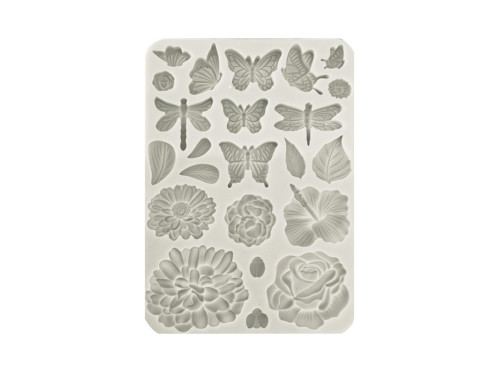 Silicone mould A5 - Stamperia - Butterflies and flowers