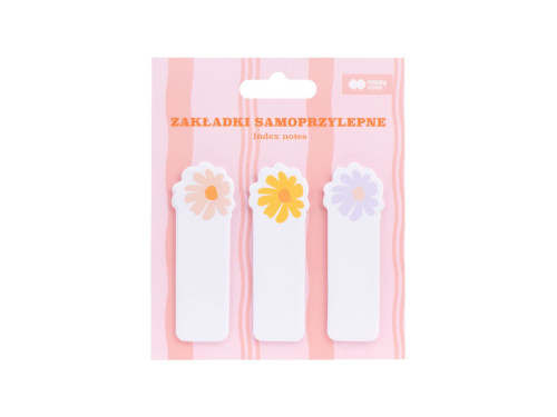 Bloom Flowers adhesive bookmark cards - Happy Color