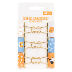 Metal clip set Cat & Dog - Happy Color - 6 pcs.