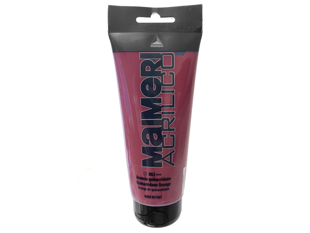 Acrylic paint Acrilico - Maimeri - 063, Quinacridone Orange, 200 ml