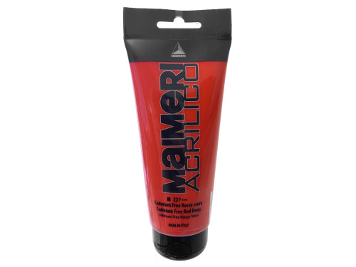 Farba akrylowa Acrilico - Maimeri - 227, Cadmium Free Red Deep, 200 ml