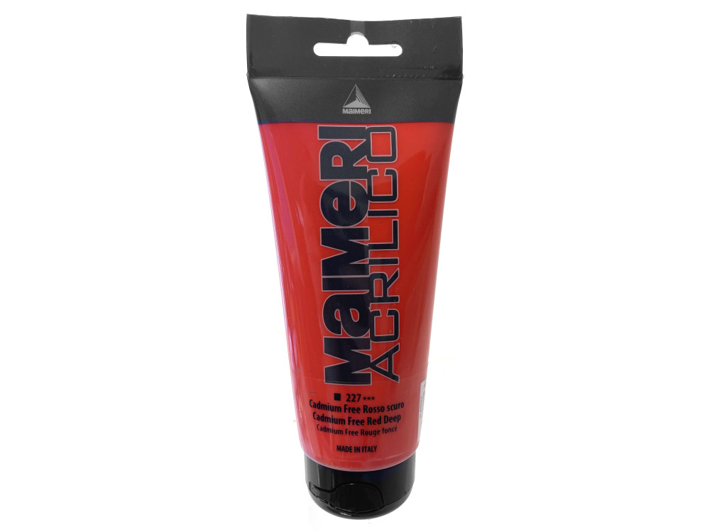 Acrylic paint Acrilico - Maimeri - 227, Cadmium Free Red Deep, 200 ml