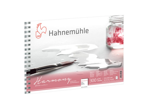 Spiral bound Harmony Watercolour paper pad - Hahnemühle - cold pressed, A4, 300 g, 12 sheets