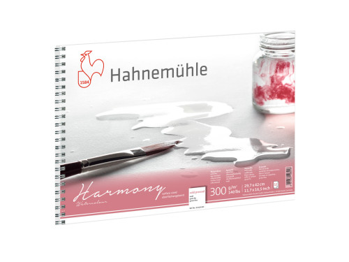 Blok do akwareli Harmony na spirali - Hahnemühle - cold pressed, A3, 300 g, 12 ark.