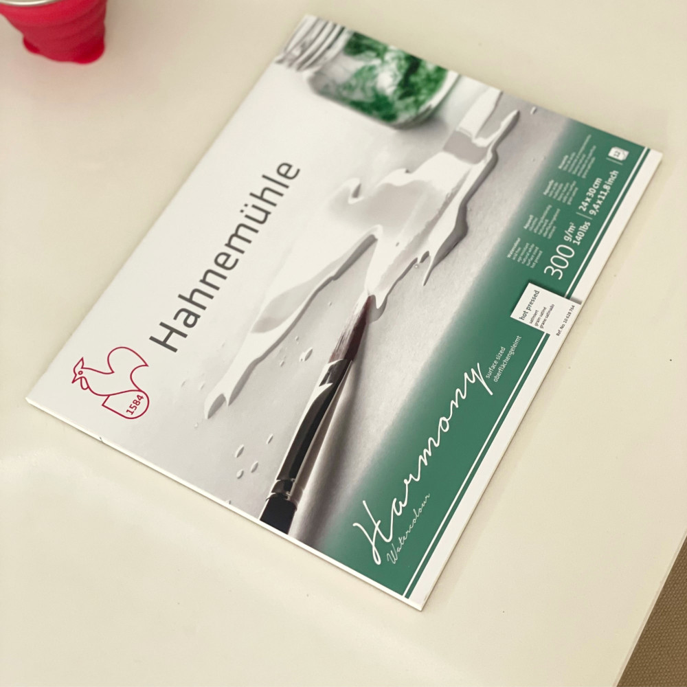 Blok do akwareli Harmony - Hahnemühle - hot pressed, A3, 300 g, 12 ark.