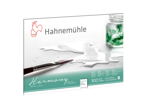 Harmony Watercolour paper pad - Hahnemühle - hot pressed, A3, 300 g, 12 sheets
