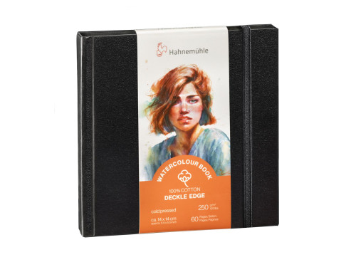 Szkicownik do akwareli Watercolour Book Deckle Edge - Hahnemühle - 14 x 14 cm, 250 g, 30 ark.