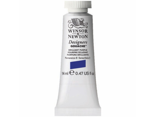 Farba gwasz Designers Gouache - Winsor & Newton - Brilliant Purple, 14 ml