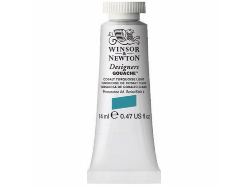 Gouache paint in tube - Winsor & Newton - Cobalt Turquoise Light, 14 ml
