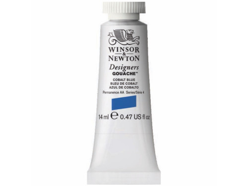Gouache paint in tube - Winsor & Newton - Cobalt Light Blue, 14 ml