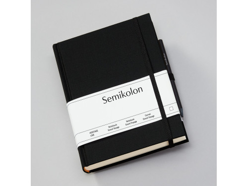 Travel Diary Grand Voyage 14 x 19,2 cm - Semikolon - Black, 304 pages