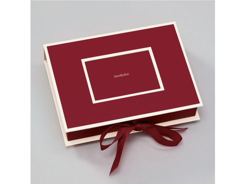 Pudełko na zdjęcia - Semikolon - Burgundy, 20,7 x 15,3 x 4,7 cm