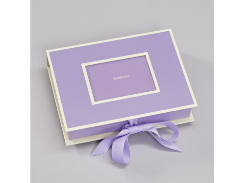 Pudełko na zdjęcia - Semikolon - Lilac Silk, 20,7 x 15,3 x 4,7 cm