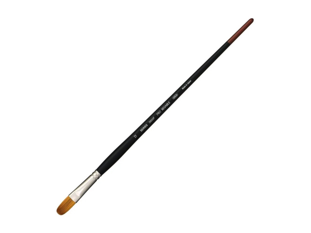 Filbert, mixed bristles, Pro Resable brush, 2600F series - Holbein - no. 12