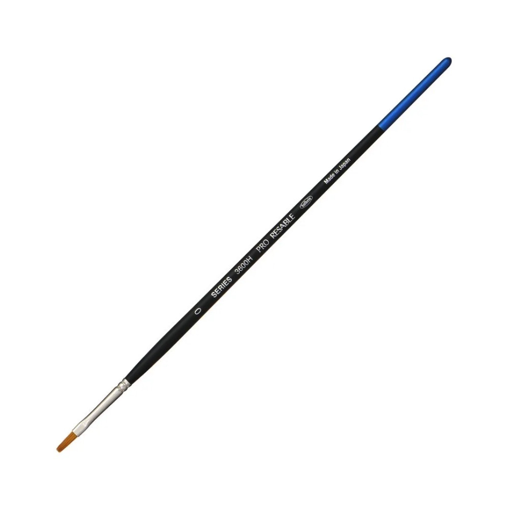 Flat, mixed bristles, Pro Resable brush, 3600H series - Holbein - no. 0