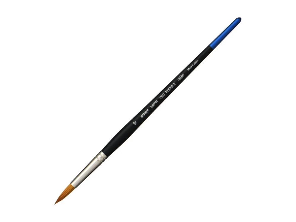 Round, mixed bristles, Pro Resable brush, 3600R series - Holbein - no. 12