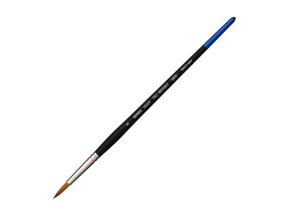Round, mixed bristles, Pro Resable brush, 3600R series - Holbein - no. 8