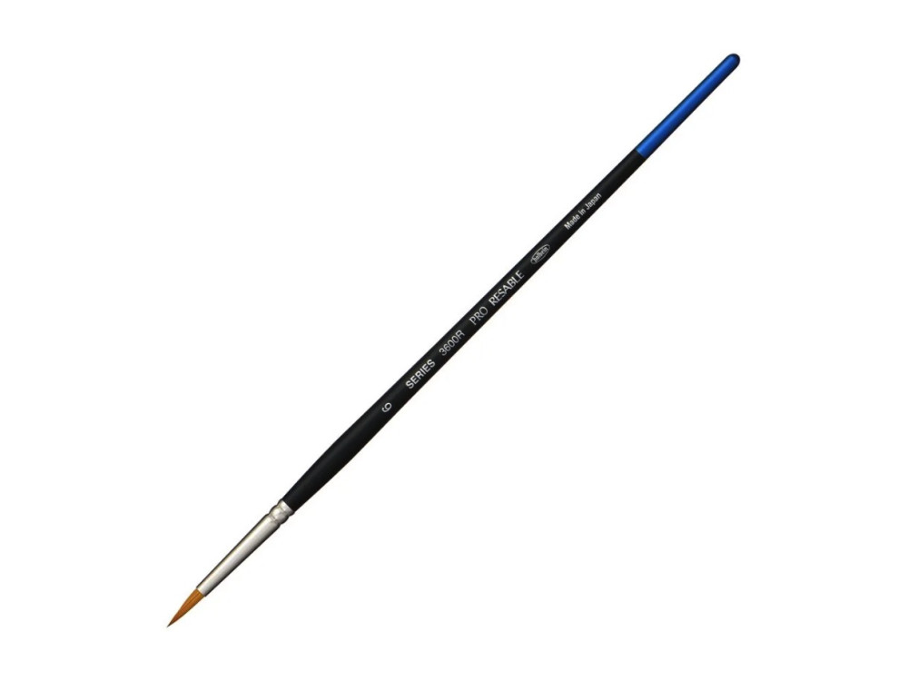 Round, mixed bristles, Pro Resable brush, 3600R series - Holbein - no. 6