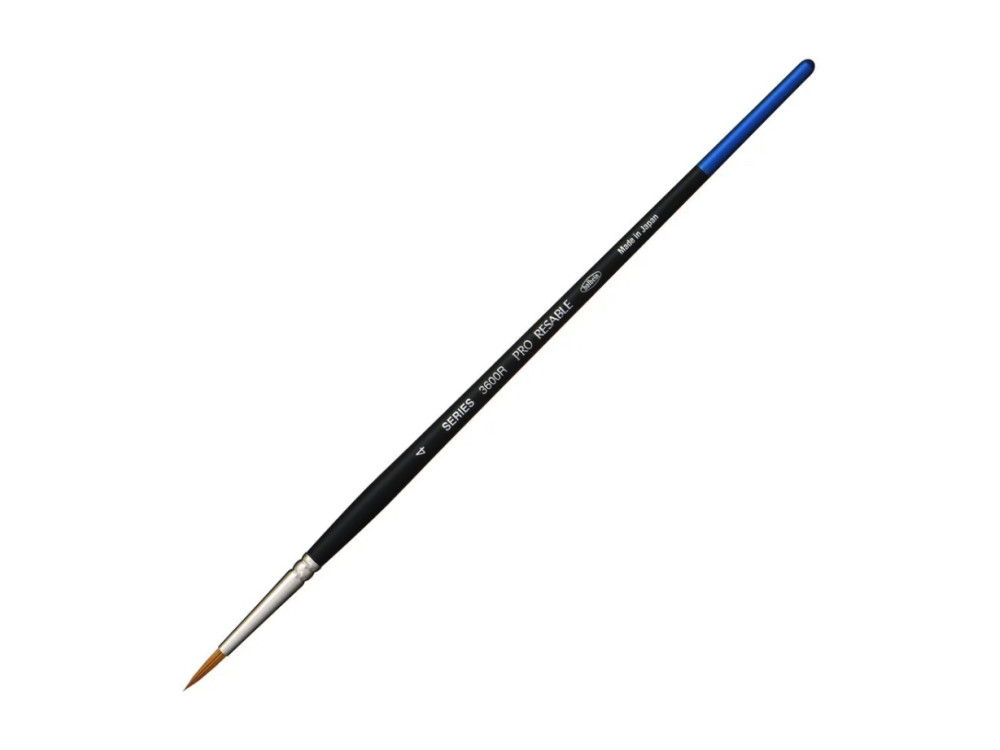 Round, mixed bristles, Pro Resable brush, 3600R series - Holbein - no. 4