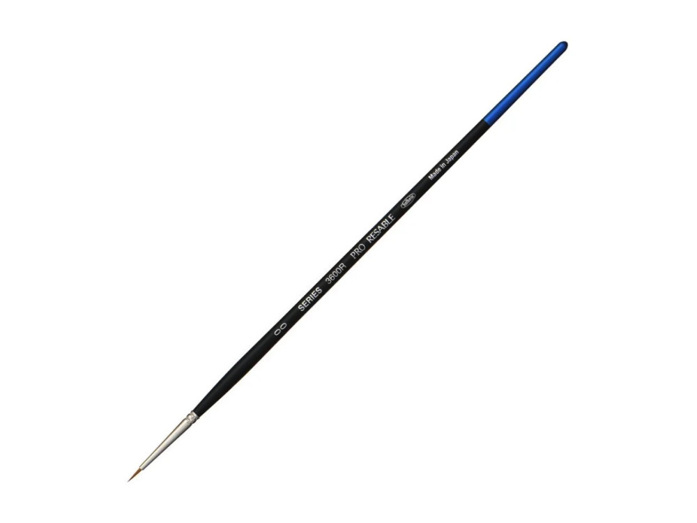 Round, mixed bristles, Pro Resable brush, 3600R series - Holbein - no. 00