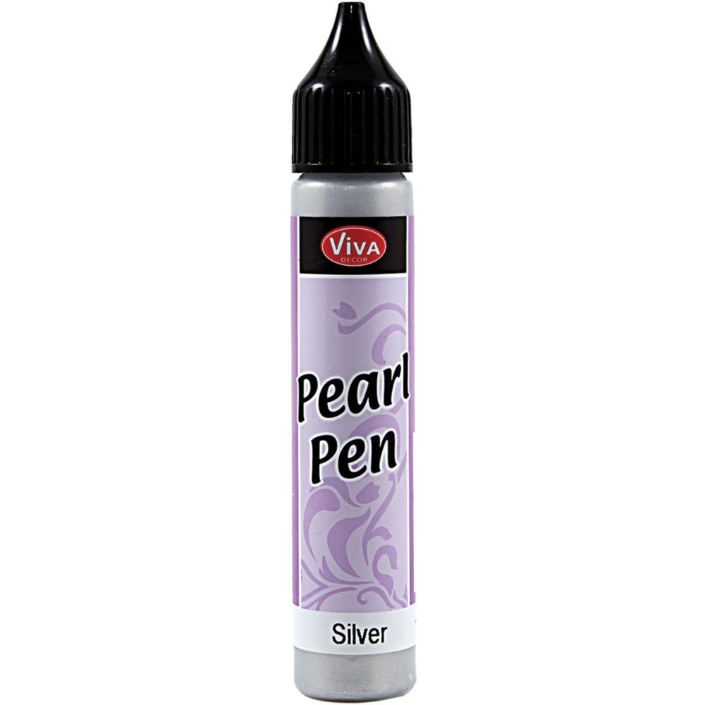 Konturówka perłowa - Viva Decor - Silver, 25 ml