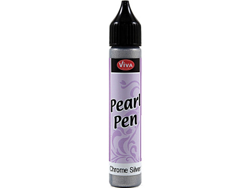 Konturówka perłowa - Viva Decor - Silver chrome, 25 ml