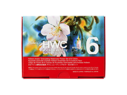 Zestaw akwareli Artists’ Watercolor Granulating Flower - Holbein - 6 x 5 ml