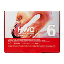 Set of Artists' Watercolor Granulating Bird paints - Holbein - 6 x 5 ml